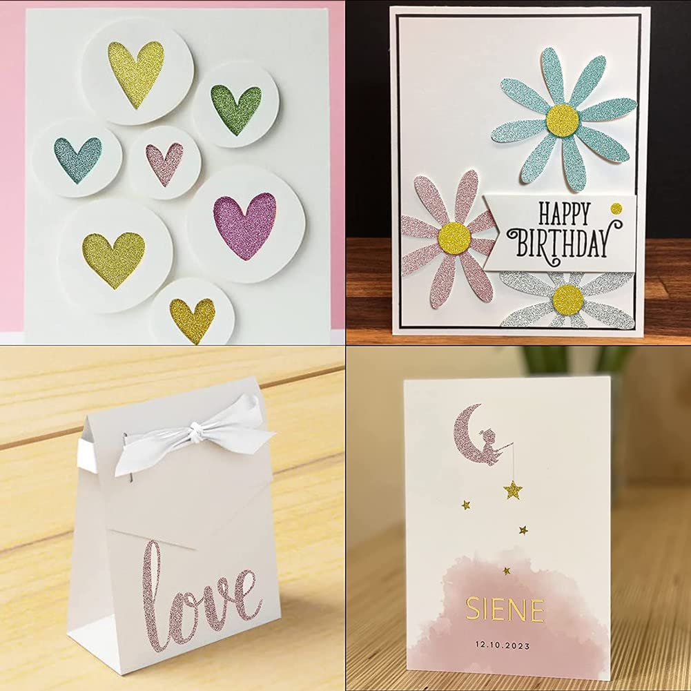 Amazon.co.jp: グリッターシート シールタイプ 10色10枚セット A4